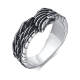 Wholesale Stainless Steel Retro Feather Hugs Wing Ring