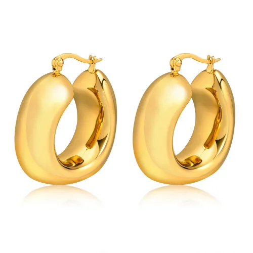 Wholesale Stainless Steel Chunky U Shape Hoop Earrings