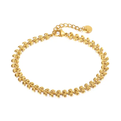 Wholesale Stainless Steel Elegant Wheat Ears Bracelet