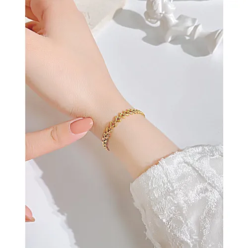 Wholesale Stainless Steel Heart Chain Bracelet