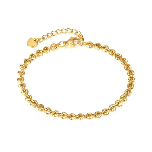 Wholesale Stainless Steel Heart Chain Bracelet