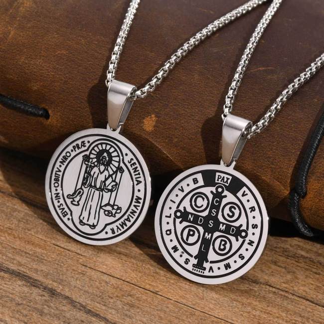 Wholesale Stainless Steel St Benedict Medal Pendant