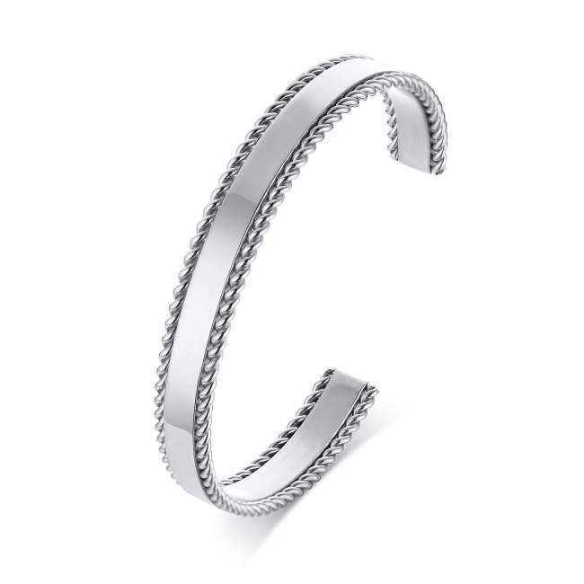 Wholesale Stainless Steel New Style Mens Open Bangle