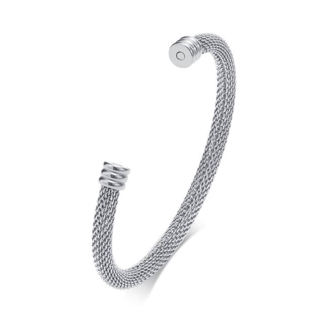 Wholesale Stainless Steel Mesh Open Bangle