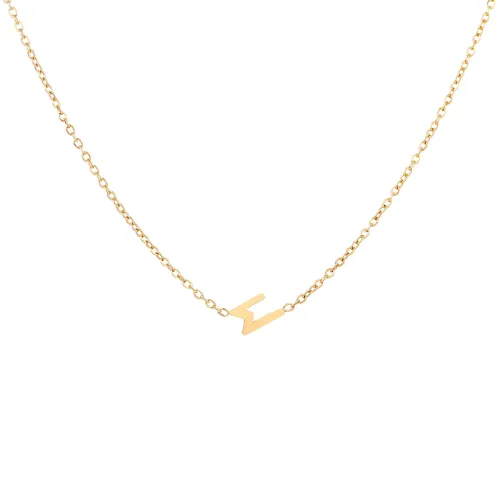 Wholesale Stainless Steel Initial Letter M Necklace