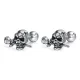 Wholesale Stainless Steel Rosette Ghost Head Earrings