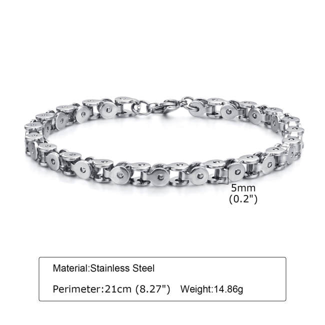 Wholesale Stainless Steel 2023 Bicycle Chain Bracelets