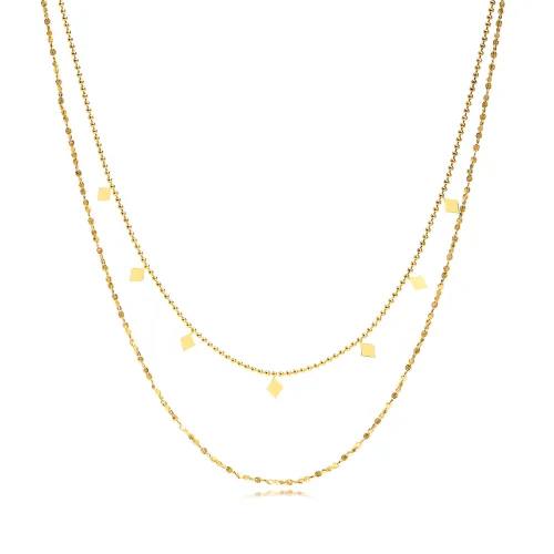 Wholesale Stainless Steel Double Layer Necklace