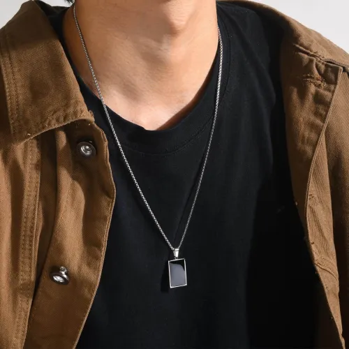 Wholesale Stainless Steel Men Rectangular Pendants