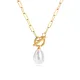 Wholesale Stainless Steel Paperclip Toggle Clasp Necklace