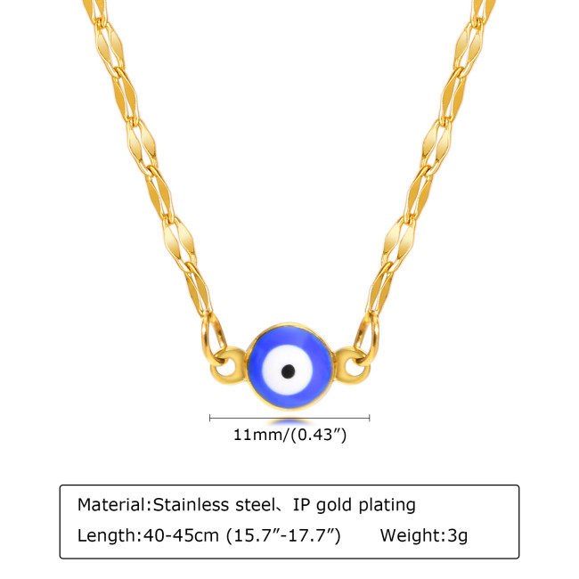 Wholesale Stainless Steel Devil's Eye Lip Chain Necklace