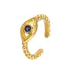 Wholesale Stainless Steel Evil Eye Open Ring