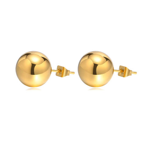 Wholesale Stainless Steel Gold Bead Stud Earring