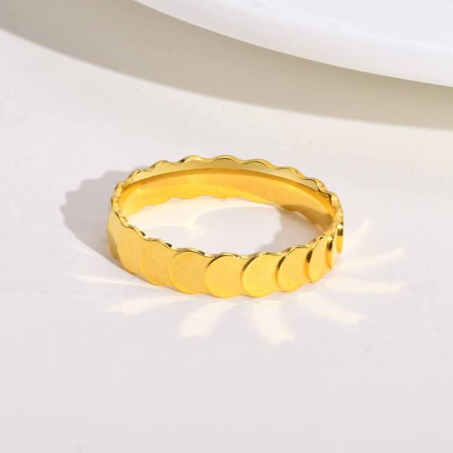 Wholesale Stainless Steel Fish Scale Band Ring