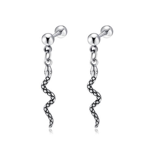 Wholesale Stainless Steel Snake Drop Stud Earrings