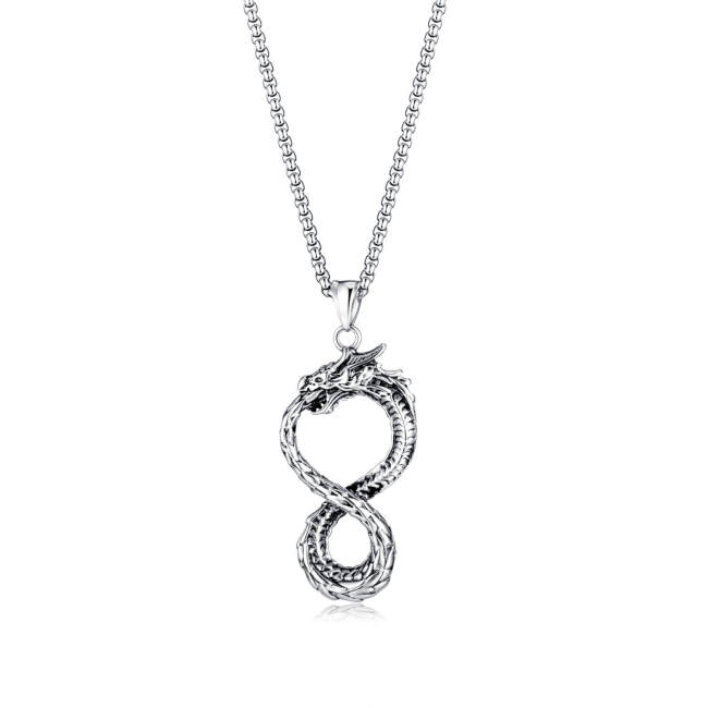 Wholesale Stainless Steel Infinity Dragon Pendant
