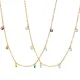 Wholesale Stainless Steel Hanging CZ Necklace