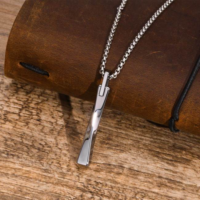 Wholesale Tungsten Twisted Bar Pendant