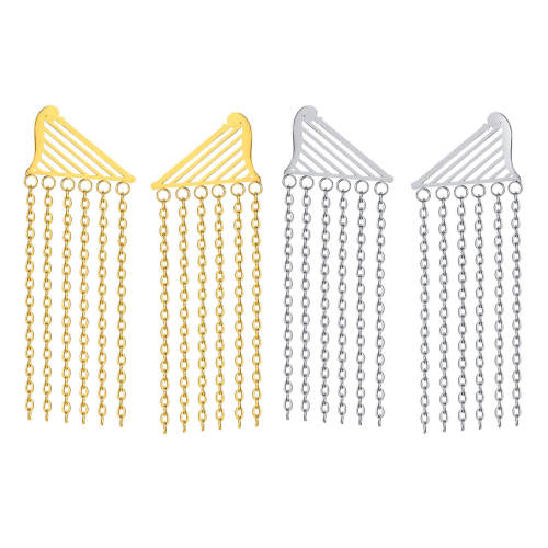 Wholesale Stainless Steel Multi Chain Tassel Earrings