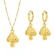 Wholesale Stainless Steel Gold Mushroom Hoop Earrings