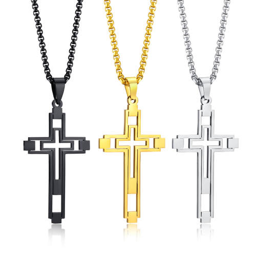 Wholesale Stainless Steel Hollow Cross Pendant