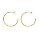 Wholesale Stainless Steel Twisted C Earrings