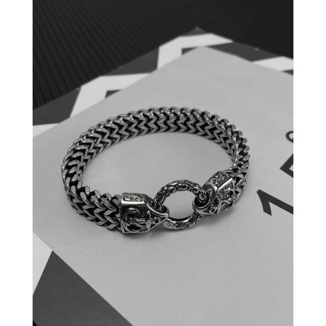 Wholesale Stainless Steel Double Franco Link Anchor Chain Bracelet