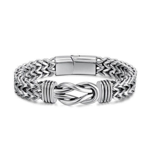Wholesale Stainless Steel Infinite Knot Franco Chain Bracelet