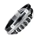 Wholesale Stainless Steel Fashion Multi-Layer Leather Bracelet