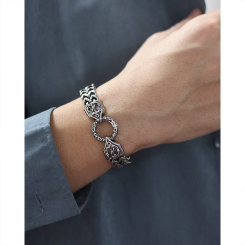 Wholesale Stainless Steel Double Franco Link Anchor Chain Bracelet