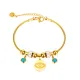 Wholesale Stainless Steel Women Disc Charm Bracelet