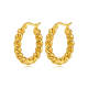 Wholesale Stainless Steel Classic Twist Hoop Earrings