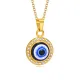 Wholesale Stainless Steel Evil Eye Pendant with CZ
