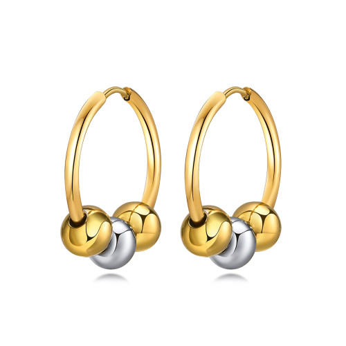 Wholesale Stainless Steel Hoop Earrings with Ball