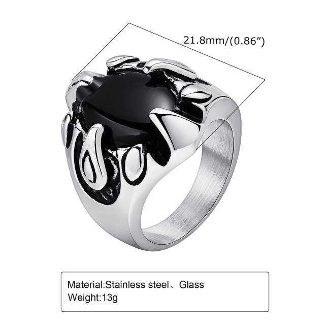 Wholesale Stainless Steel Dragon Claw Signet Ring
