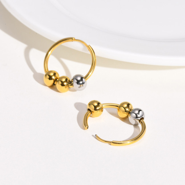 Wholesale Stainless Steel Hoop Earrings with Ball