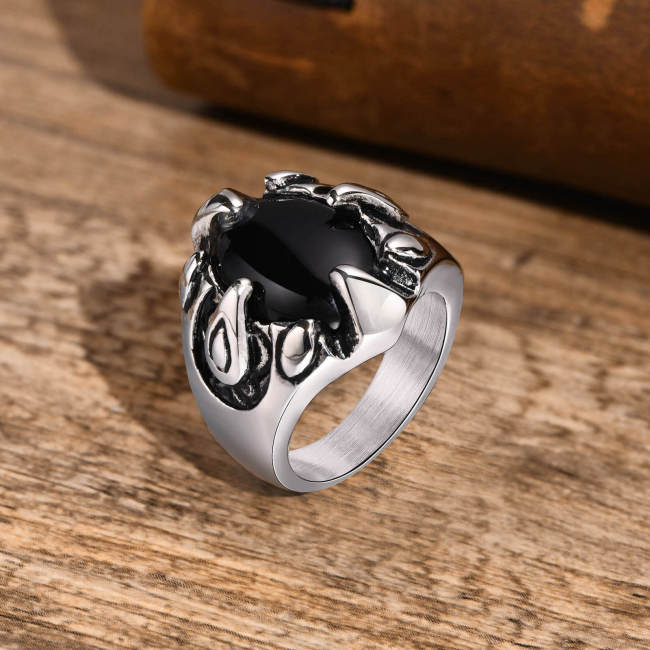 Wholesale Stainless Steel Dragon Claw Signet Ring