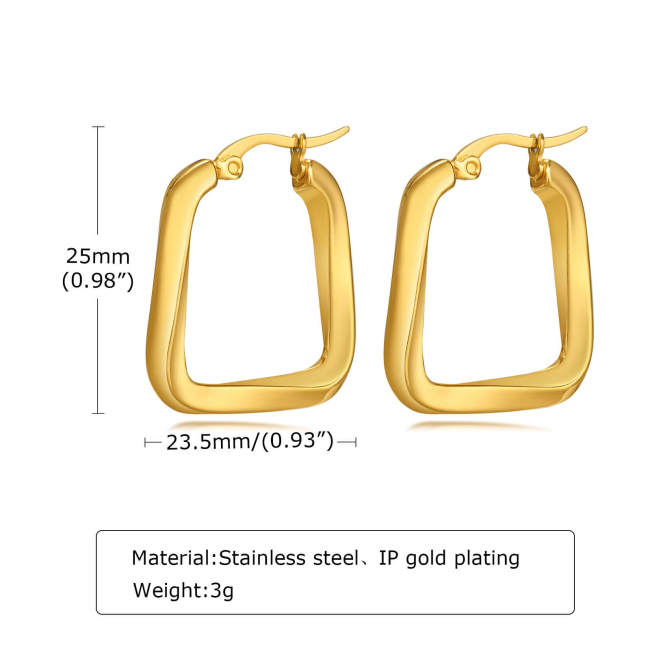 Wholeale Stainless Steel Möbius Hoop Earrings