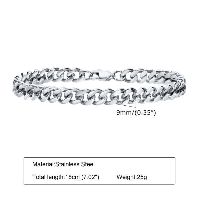 Wholesale Stainless Steel High Polished Chain Bracelet