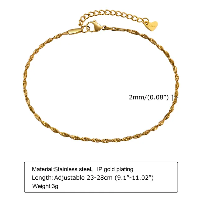 Wholesale Stainless Steel Various Styles of Anklets