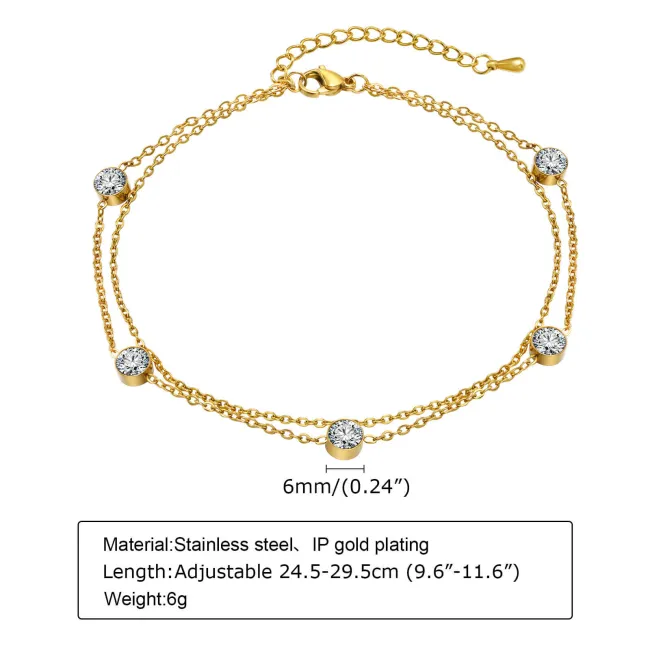 Wholesale Stainless Steel Various Styles of Anklets