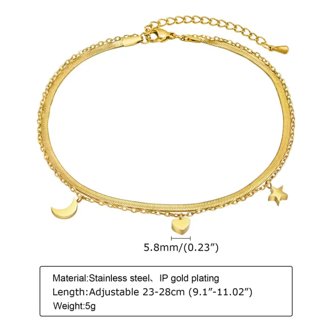 Wholesale Stainless Steel Various Styles of Anklets