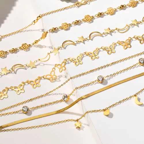 Wholesale Stainless Steel Various Styles of Anklets