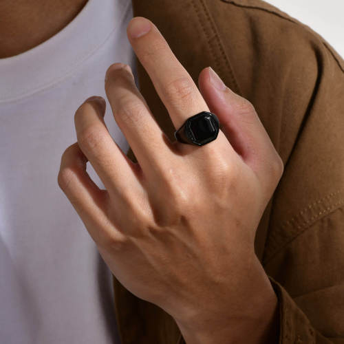 Wholesale Stainless Steel Classic Men's Signet Ring