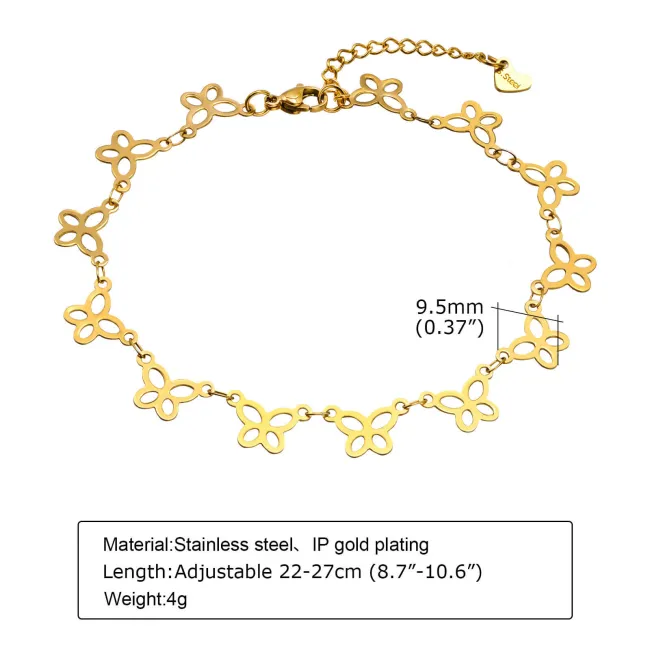 Wholesale Stainless Steel Various Styles of Anklets