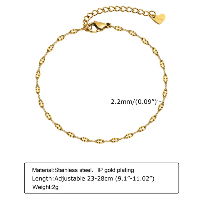Wholesale Stainless Steel Various Styles of Anklets