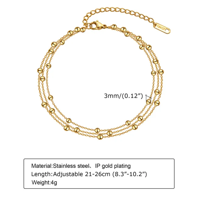 Wholesale Stainless Steel Various Styles of Anklets
