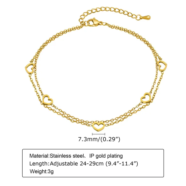 Wholesale Stainless Steel Various Styles of Anklets