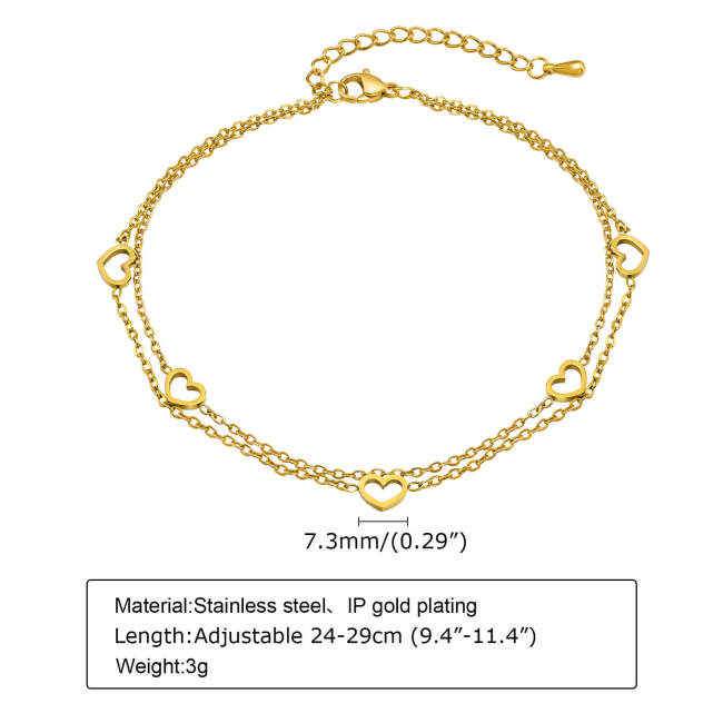 Wholesale Stainless Steel Various Styles of Anklets