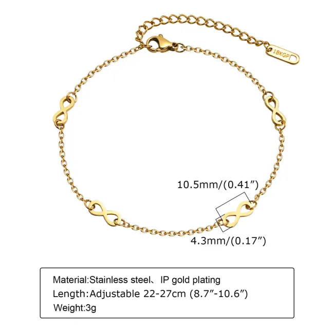 Wholesale Stainless Steel Various Styles of Anklets